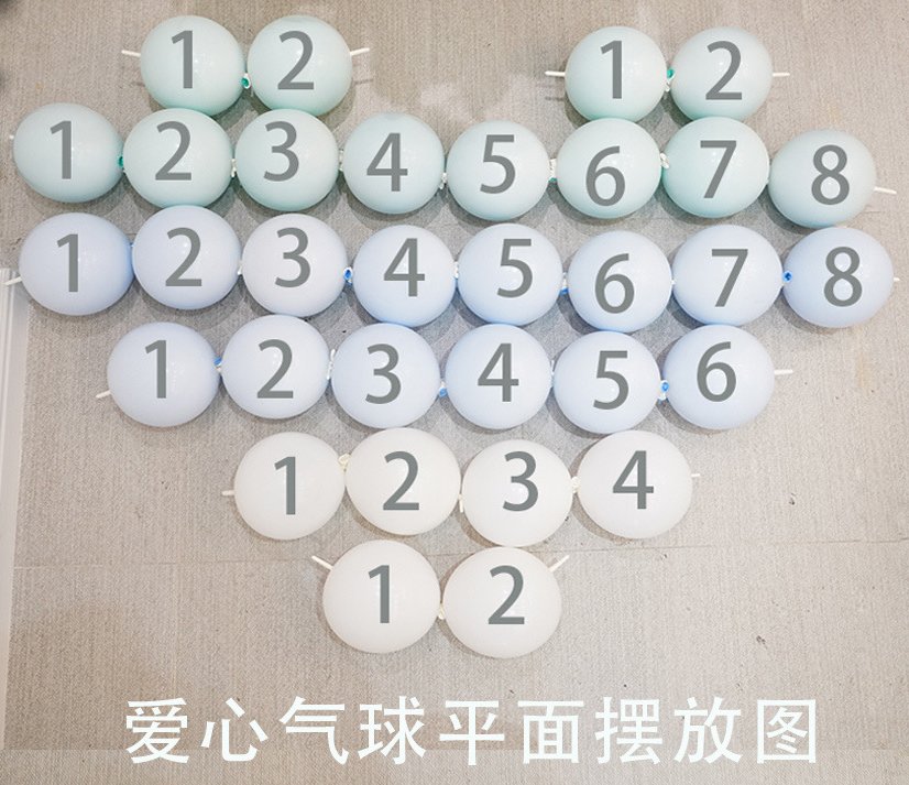 深圳气球装饰培训之爱心气球编织心形气球造型步骤(图2)